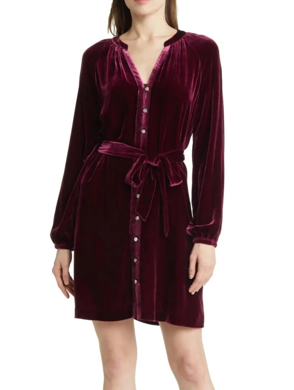 Faherty Vintage Velvet Silk Naomi Dress